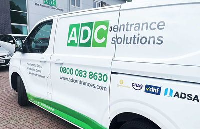 ADC engineers vans all branded with new logo