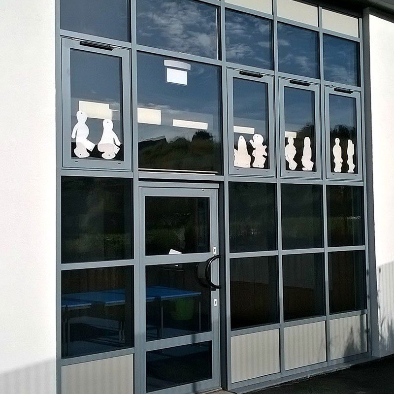 Swing Door in Local School aluminium swing doors