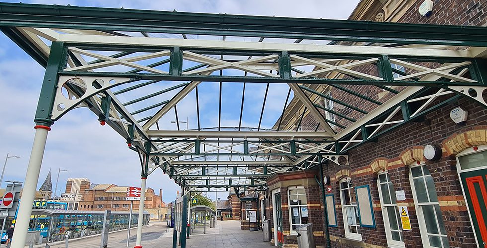 Rhyl Railway Station New Canopy Entrance