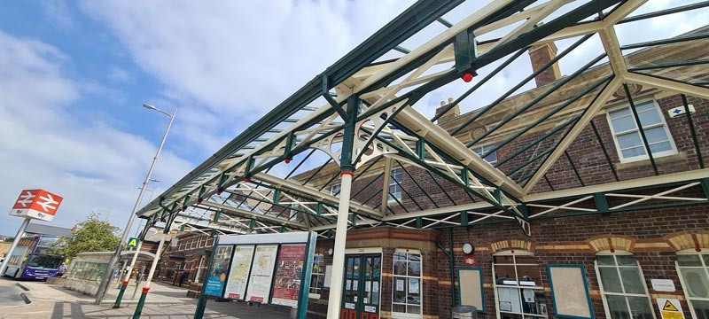 Rhyl train station Canopy Glass replacements