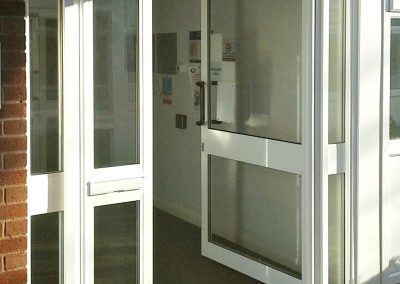 health centre automatic door installation