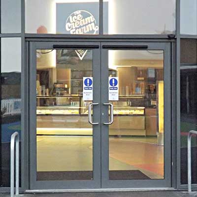 aluminium entrances in the leisure industry