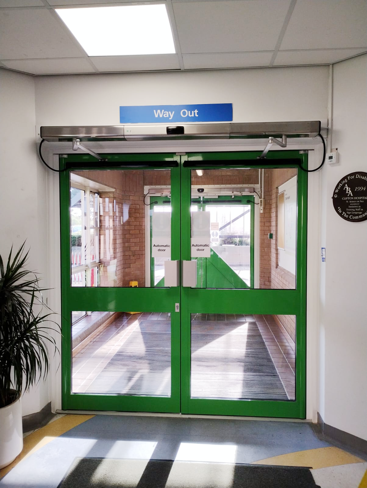 clifton hospital automatic door installation