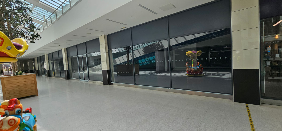 curtain walling at walkden shopping centre