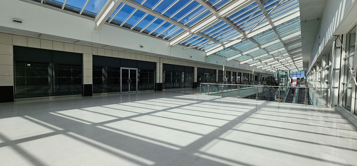 curtain walling at walkden shopping centre