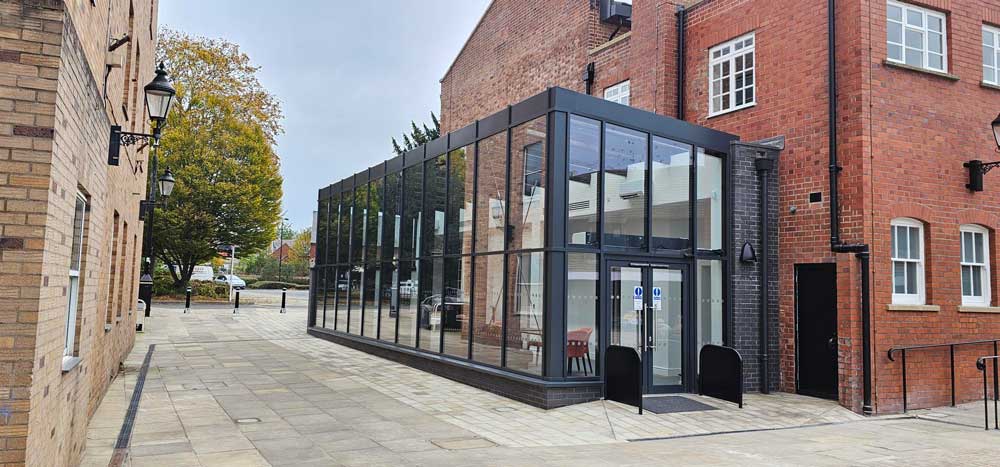 The-Old-Library-WrexhamNew-Cafe-Building The-Old-Library,-Wrexham-Curtain-Walling